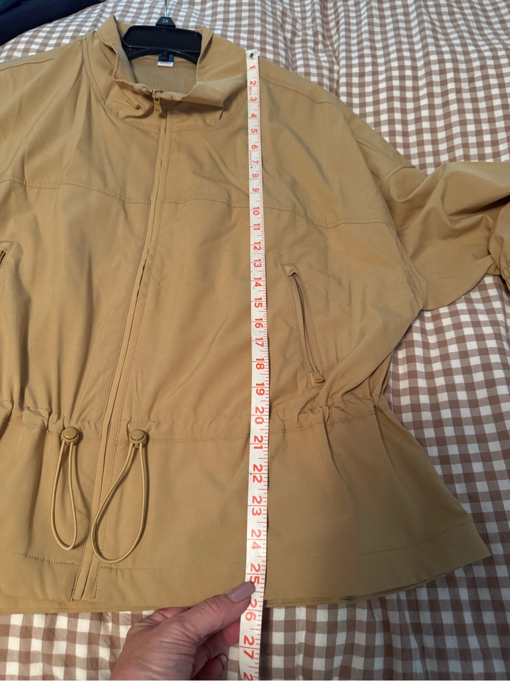 Old Navy Tan Tech Gear Quick Dry Active Drawstring Jacket, XL - Picture 10 of 11